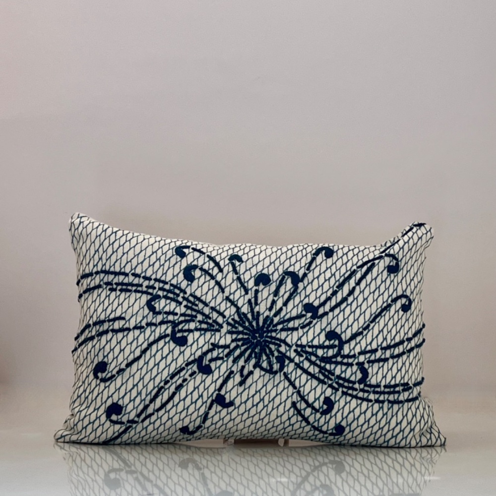 Williams Sonoma Linen Embroidered Pillow Cover NWT